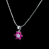 Ruby Floral Pendant