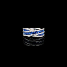 Sapphire Criss Cross Ring