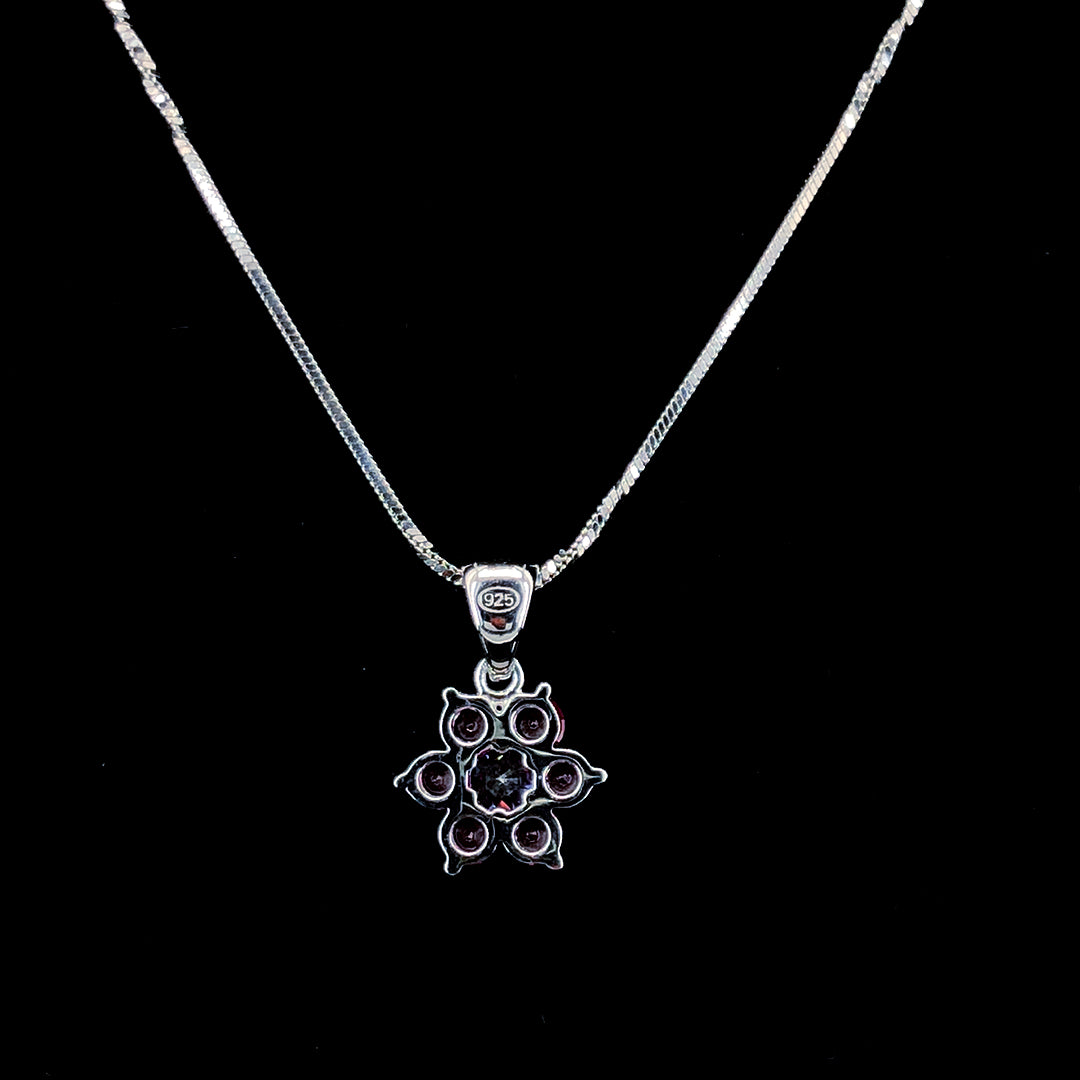 Ruby Floral Pendant