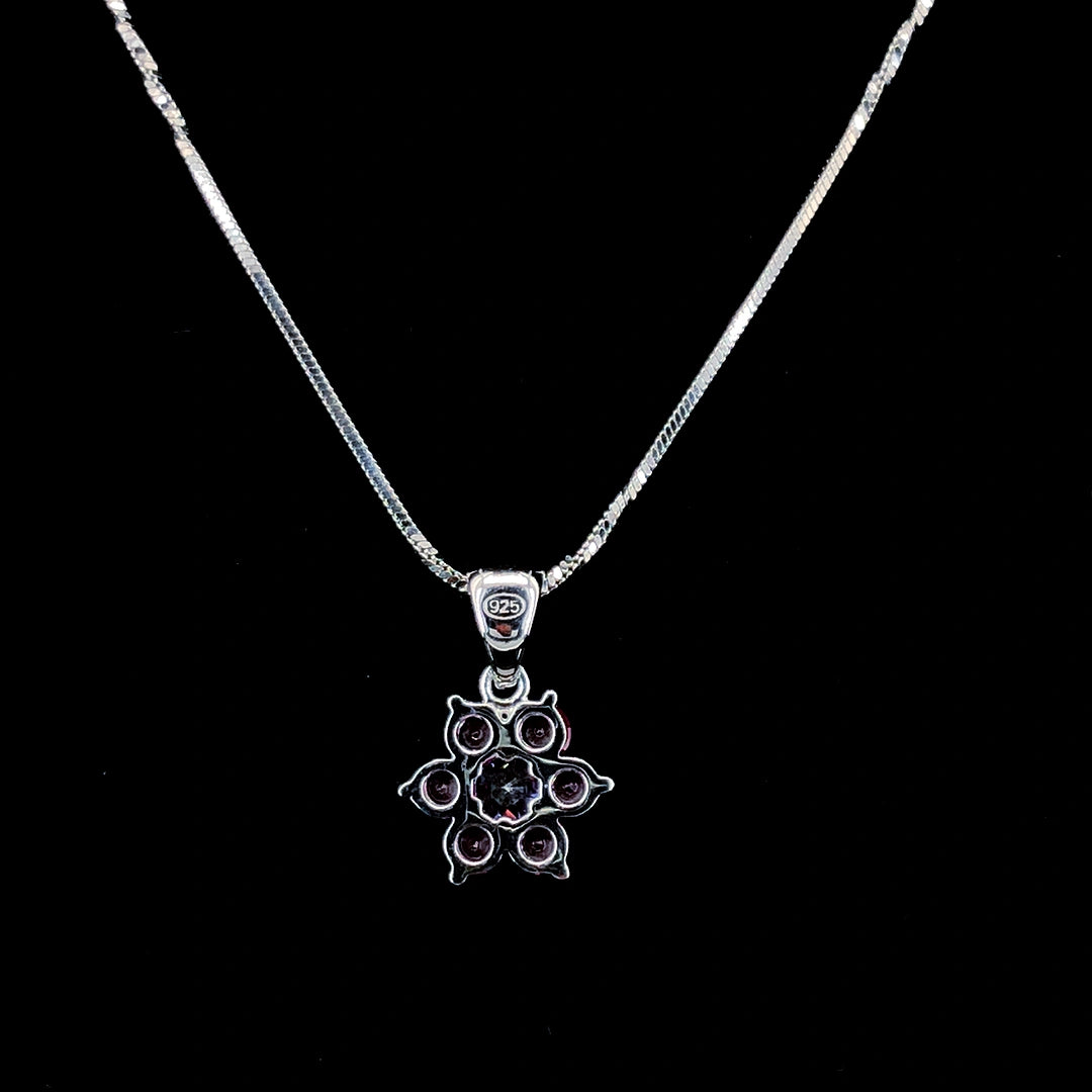 Ruby Floral Pendant