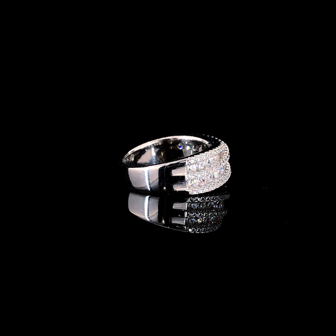 White Criss Cross Ring