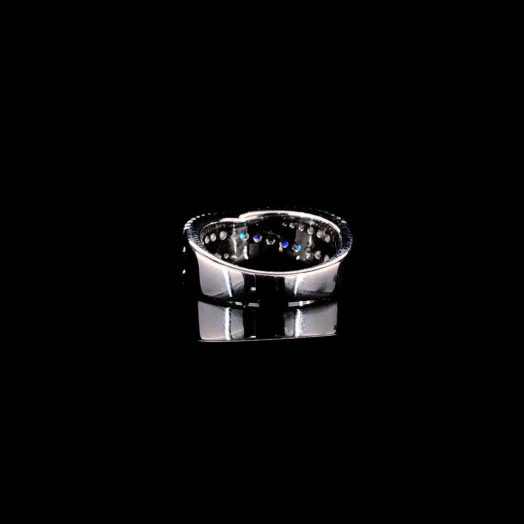 White Criss Cross Ring