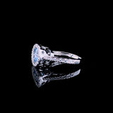 Aqua Bloom Halo Ring