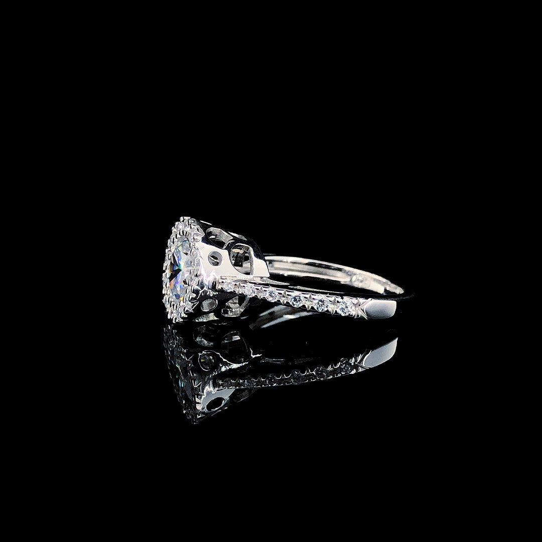 Radiant Bloom Halo Ring