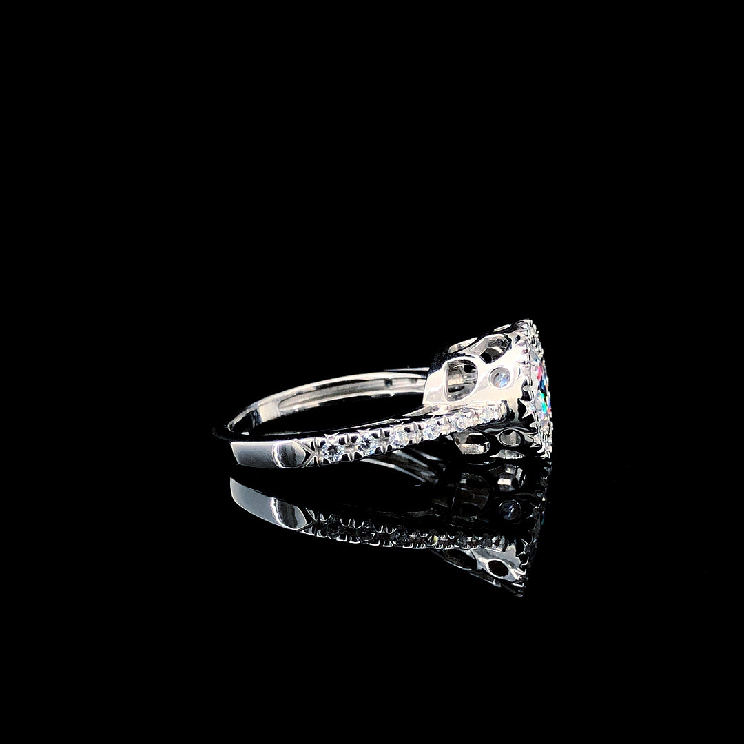 Radiant Bloom Halo Ring