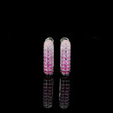 Ruby Ombré Pavé Huggie Hoop Earring
