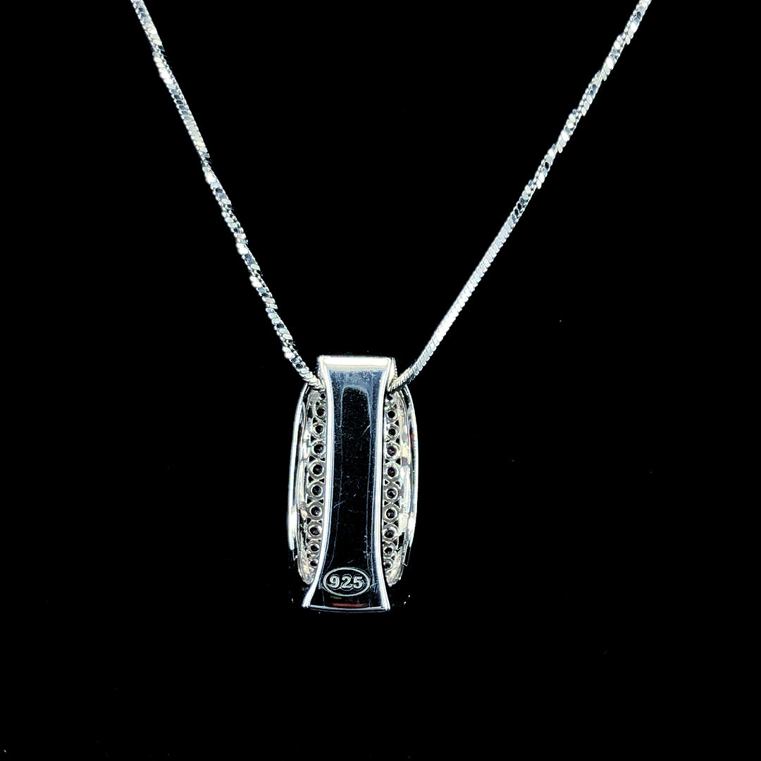 Ruby Stripe Curve Pendant