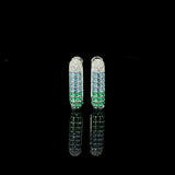 Emerald Ombré Pavé Huggie Hoop Earring