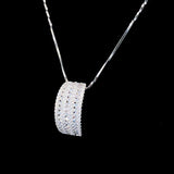 White Stripe Curve Pendant