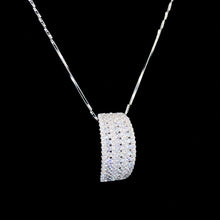 White Stripe Curve Pendant