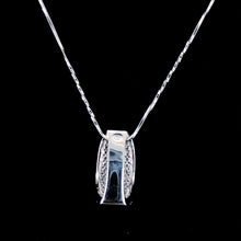 White Stripe Curve Pendant