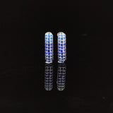 Sapphire Ombré Pavé Huggie Hoop Earring