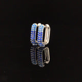 Sapphire Ombré Pavé Huggie Hoop Earring