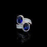 Sapphire Toi et Moi Ring