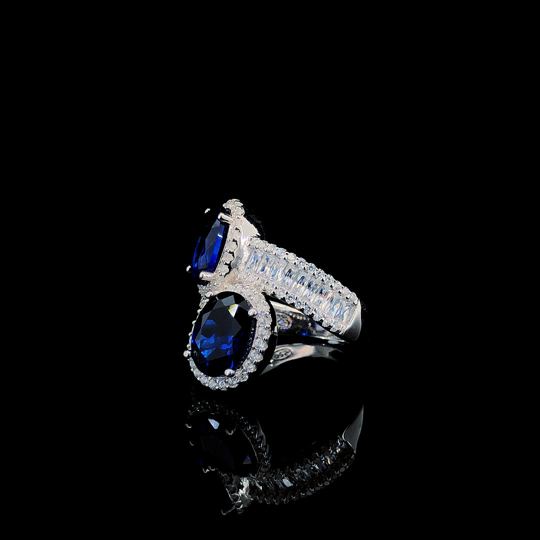 Sapphire Toi et Moi Ring
