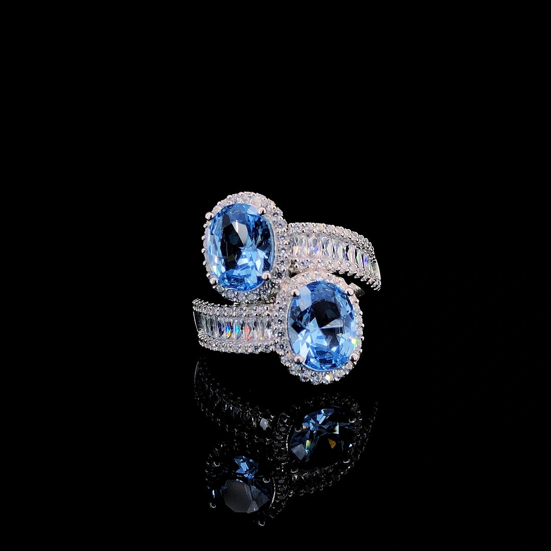 Aqua Toi et Moi Ring