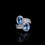 Aqua Toi et Moi Ring