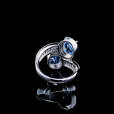 Aqua Toi et Moi Ring