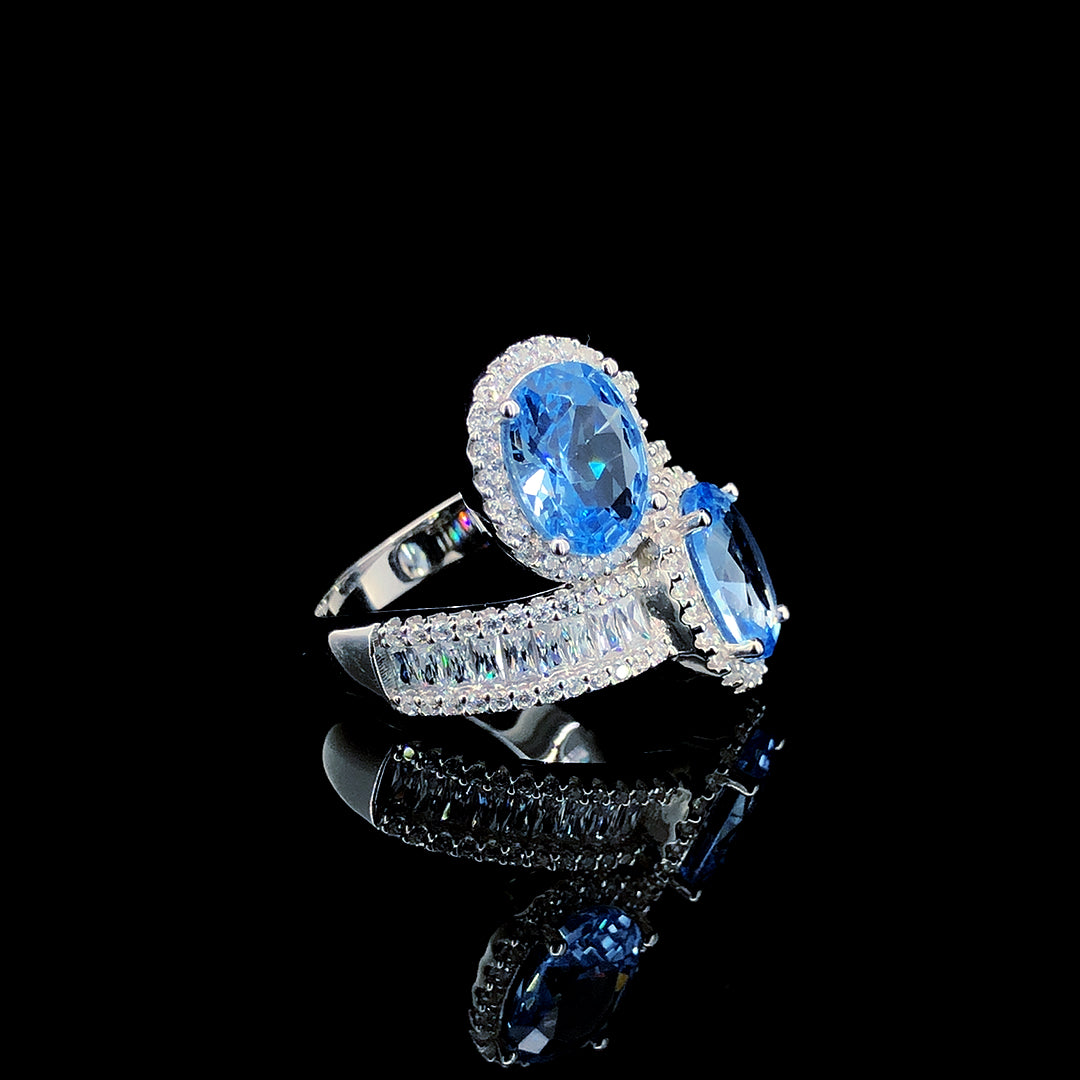 Aqua Toi et Moi Ring
