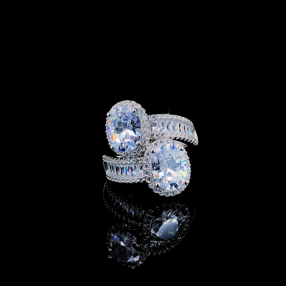 White Toi et Moi Ring