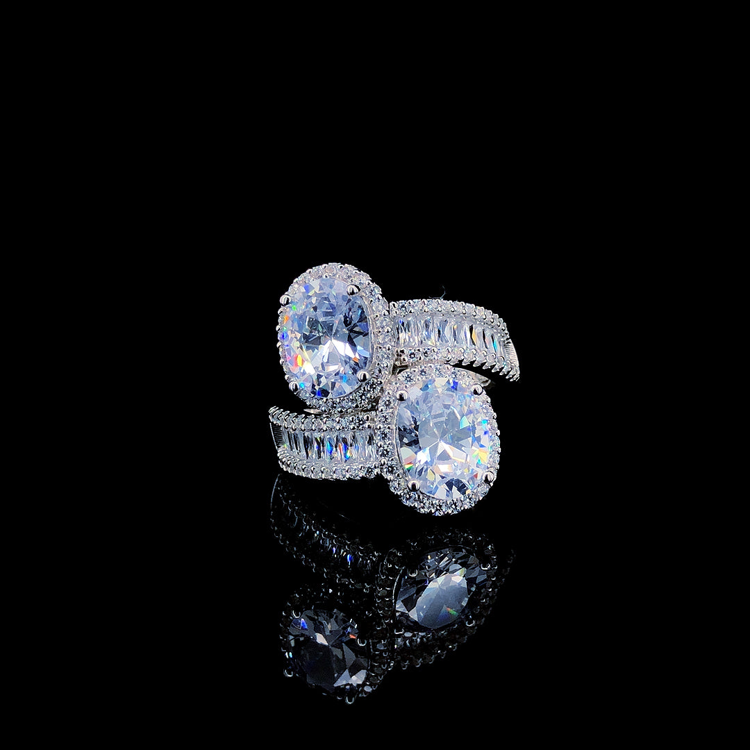 White Toi et Moi Ring