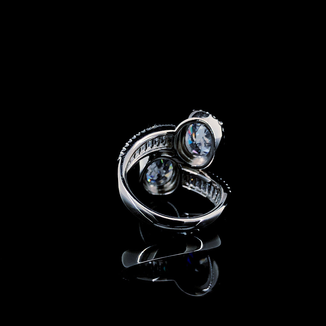 White Toi et Moi Ring