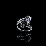 White Toi et Moi Ring
