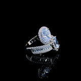 White Toi et Moi Ring