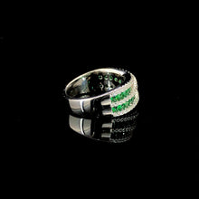 Emerald Criss Cross Ring