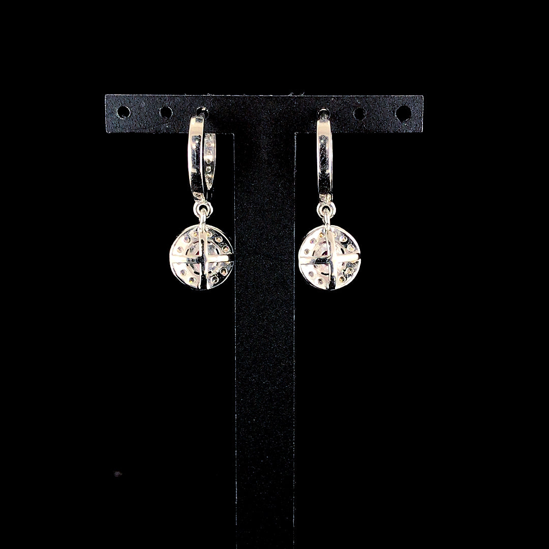 Ruby Celestia Halo Earrings