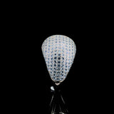 Aqua Dome Pavé Cocktail Ring