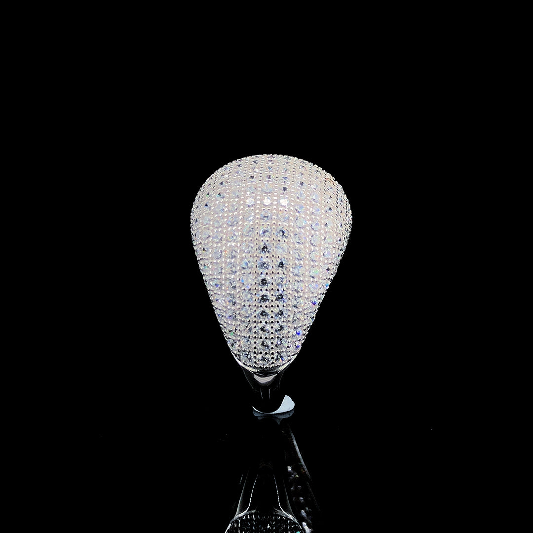 White Dome Pavé Cocktail Ring