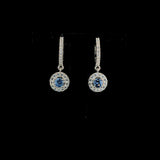 Aqua Celestia Halo Earrings