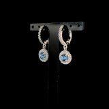 Aqua Celestia Halo Earrings