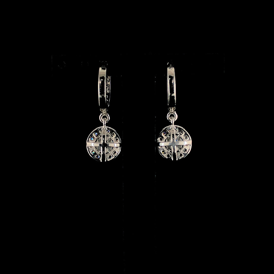 Aqua Celestia Halo Earrings