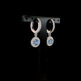 Aqua Celestia Halo Earrings