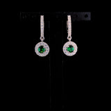 Emerald Celestia Halo Earrings
