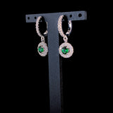 Emerald Celestia Halo Earrings