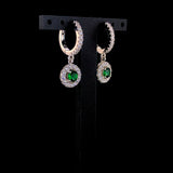 Emerald Celestia Halo Earrings