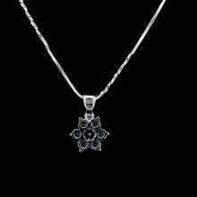 Sapphire Floral Pendant