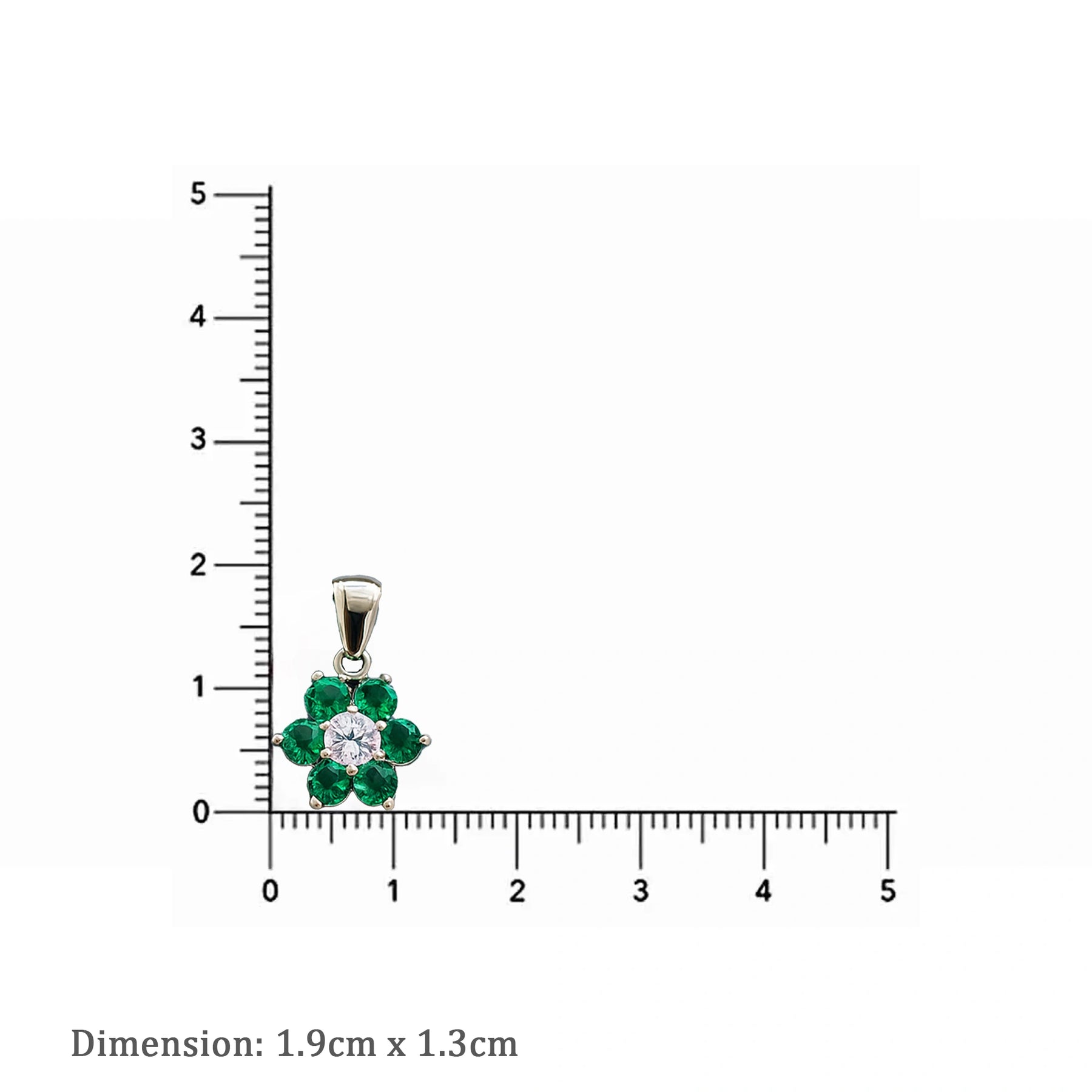 Emerald Floral Pendant