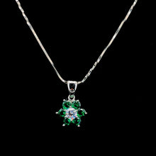 Emerald Floral Pendant