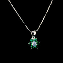 Emerald Floral Pendant
