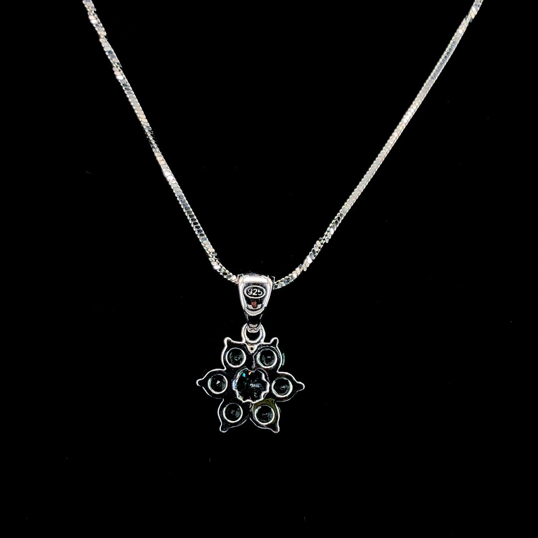 Emerald Floral Pendant
