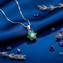 Emerald Floral Pendant