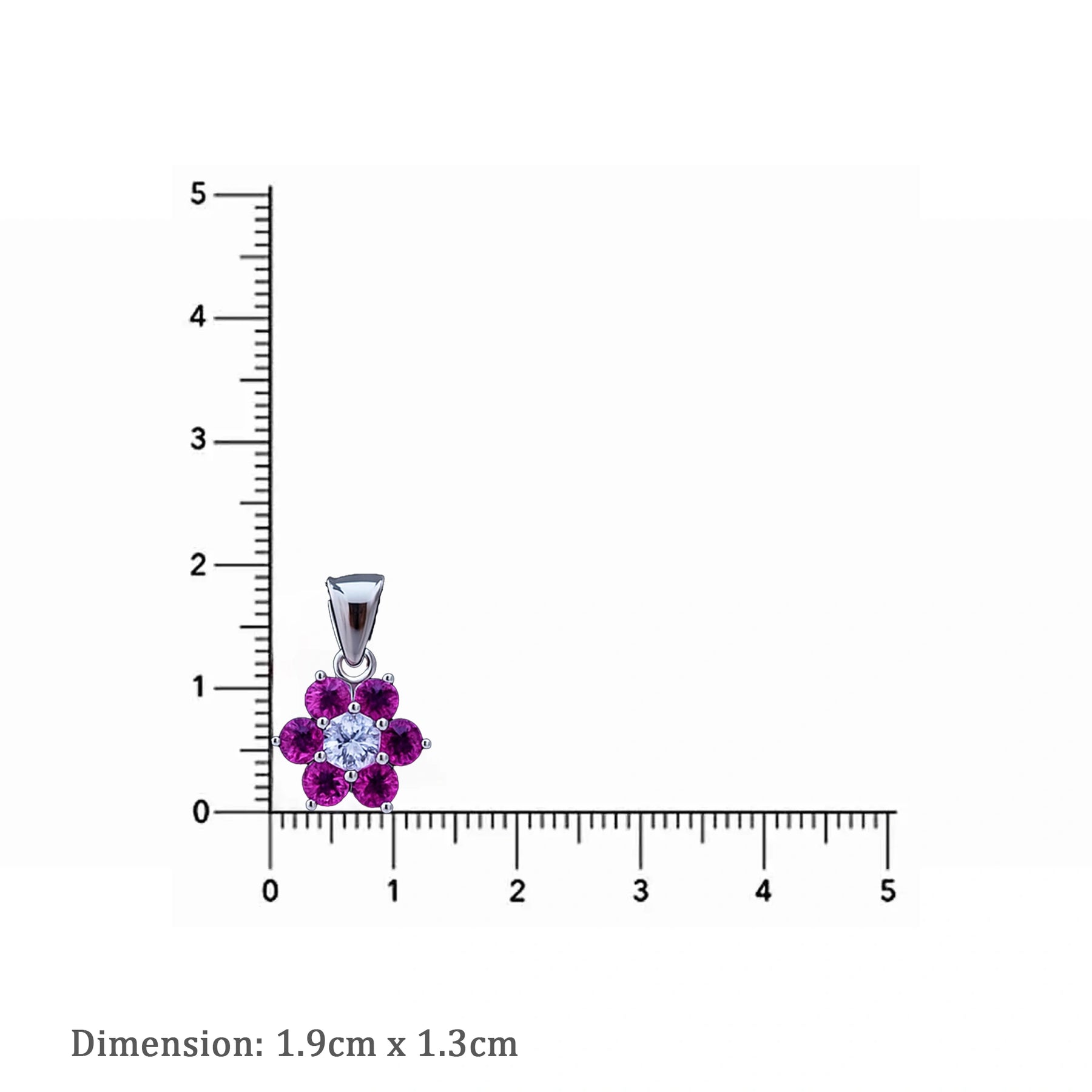 Ruby Floral Pendant
