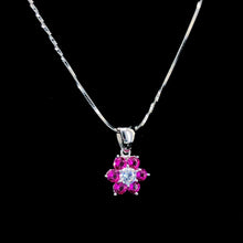 Ruby Floral Pendant