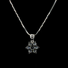White Stone Floral Pendant