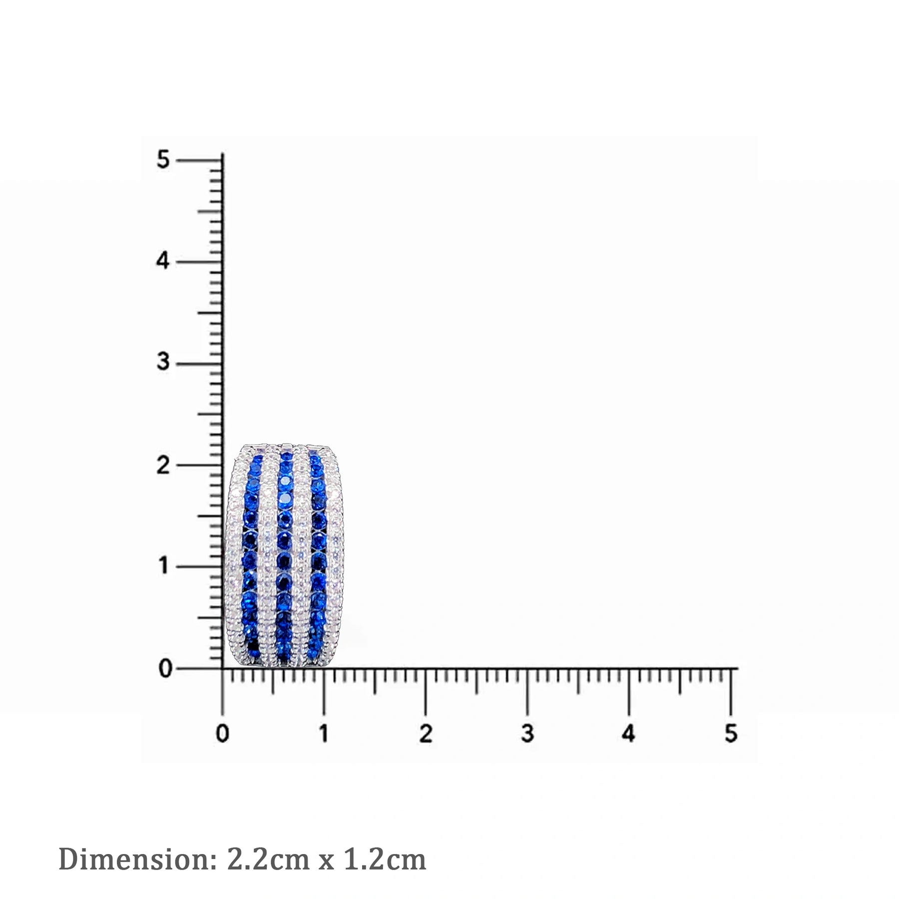 Sapphire Stripe Curve Pendant
