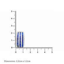 Sapphire Stripe Curve Pendant